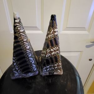 PAIR of Mid-Century Modern Studio Pottery Signed Incense Burner 9"